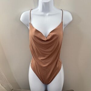 Abercrombie & Fitch Soft Tan Tank Top Bodysuit